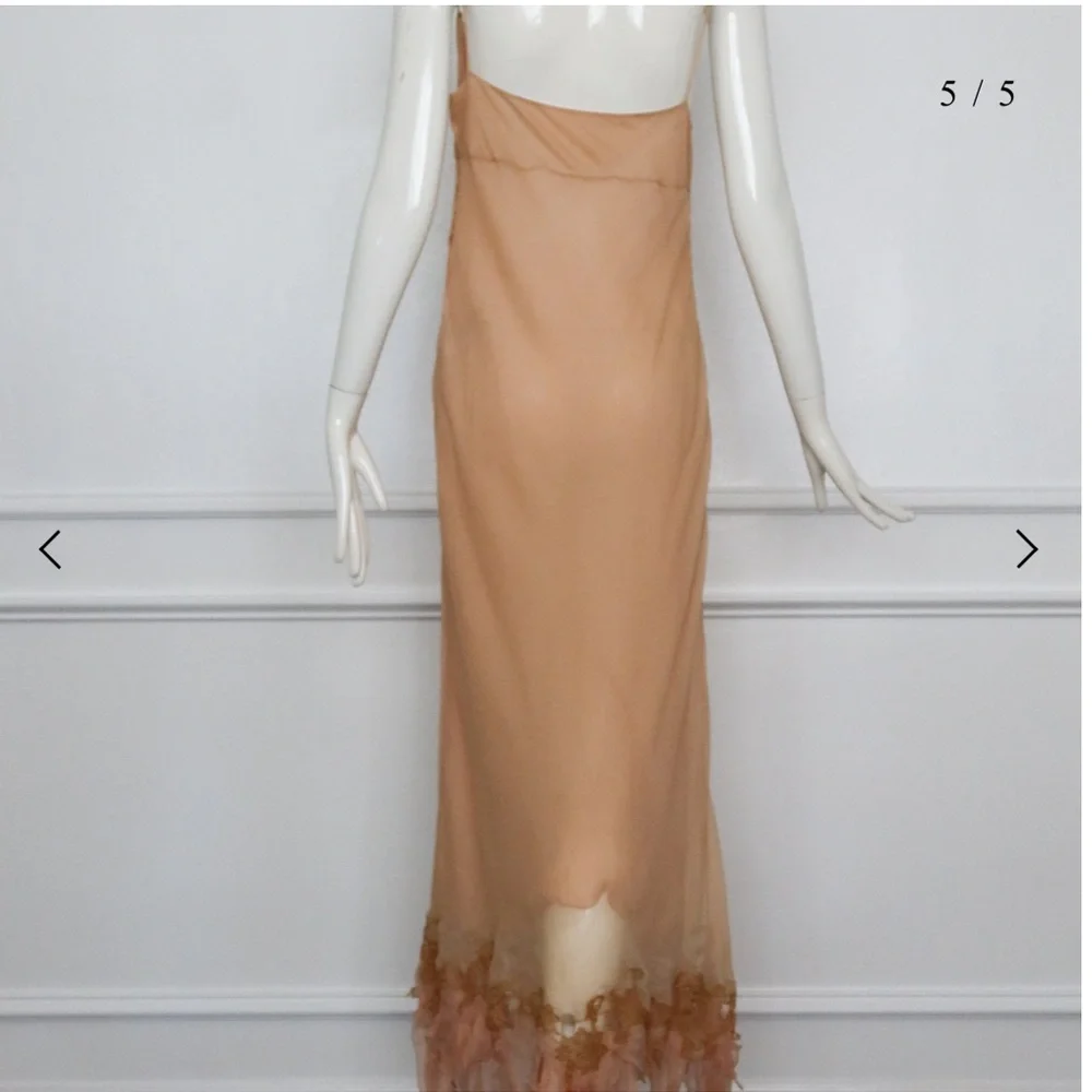 Alberta Ferretti S/S 2000 Runway 100% Silk Maxi Semi-Sheer Slip Dress - Picture 4 of 8